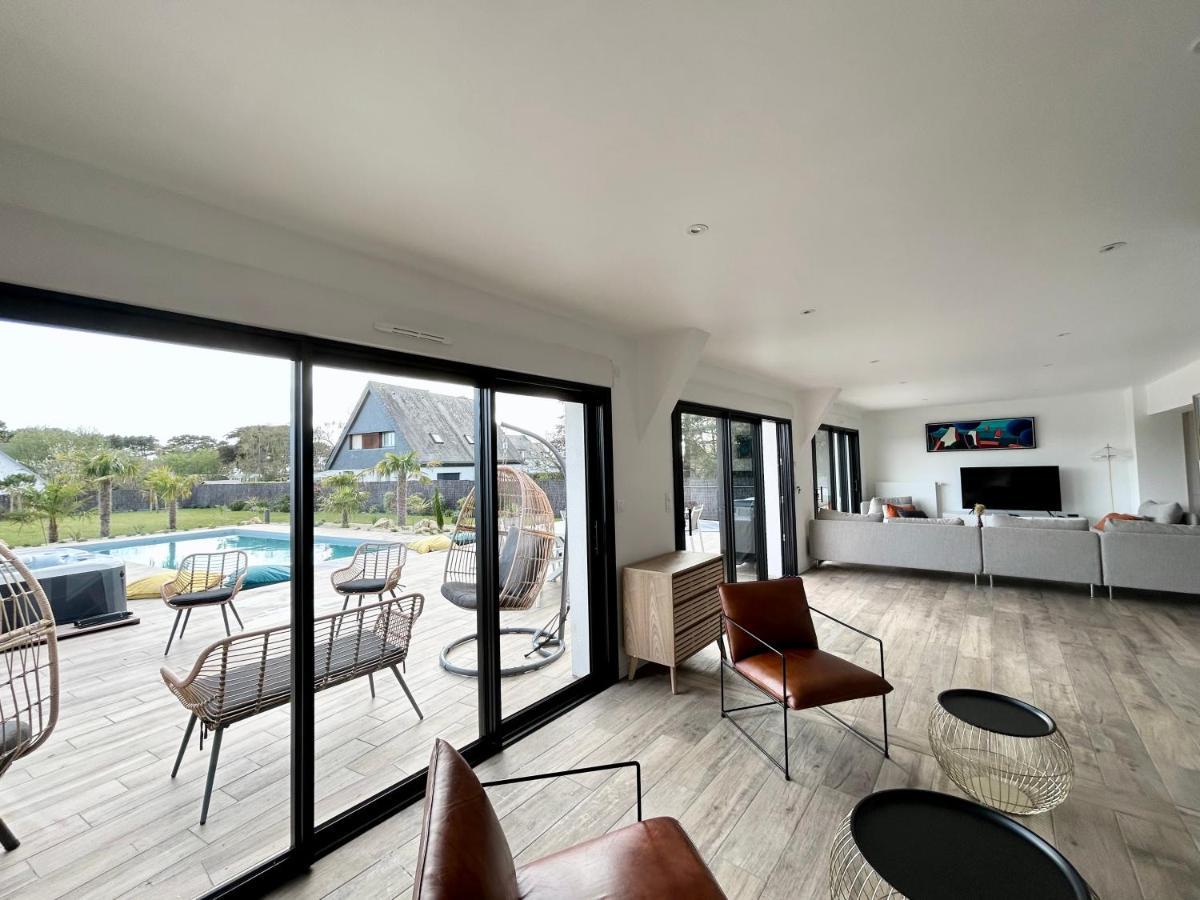 Superbe Villa Tout Confort Avec Piscine Chauffee Er Couverte Et Spa A 2 Pas De La Plage Fouesnant Bagian luar foto