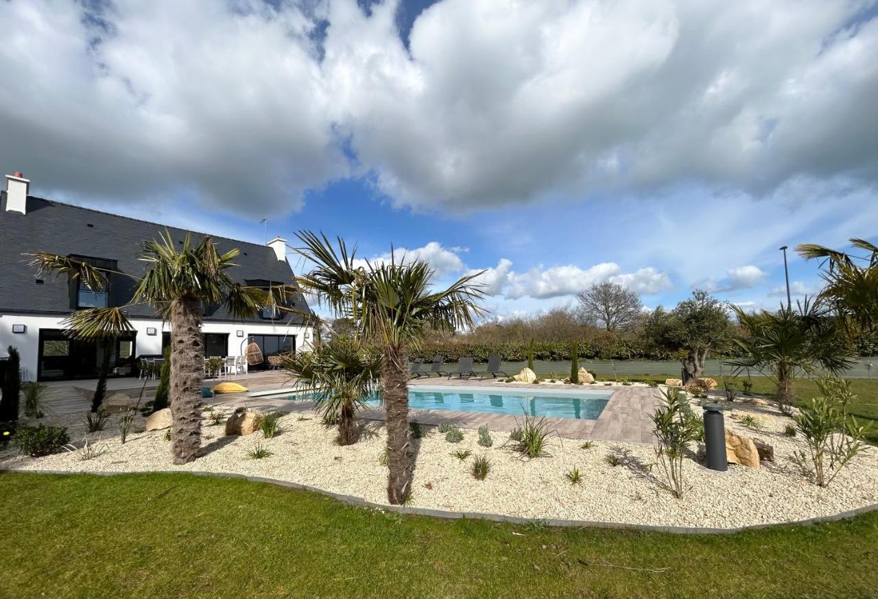 Superbe Villa Tout Confort Avec Piscine Chauffee Er Couverte Et Spa A 2 Pas De La Plage Fouesnant Bagian luar foto