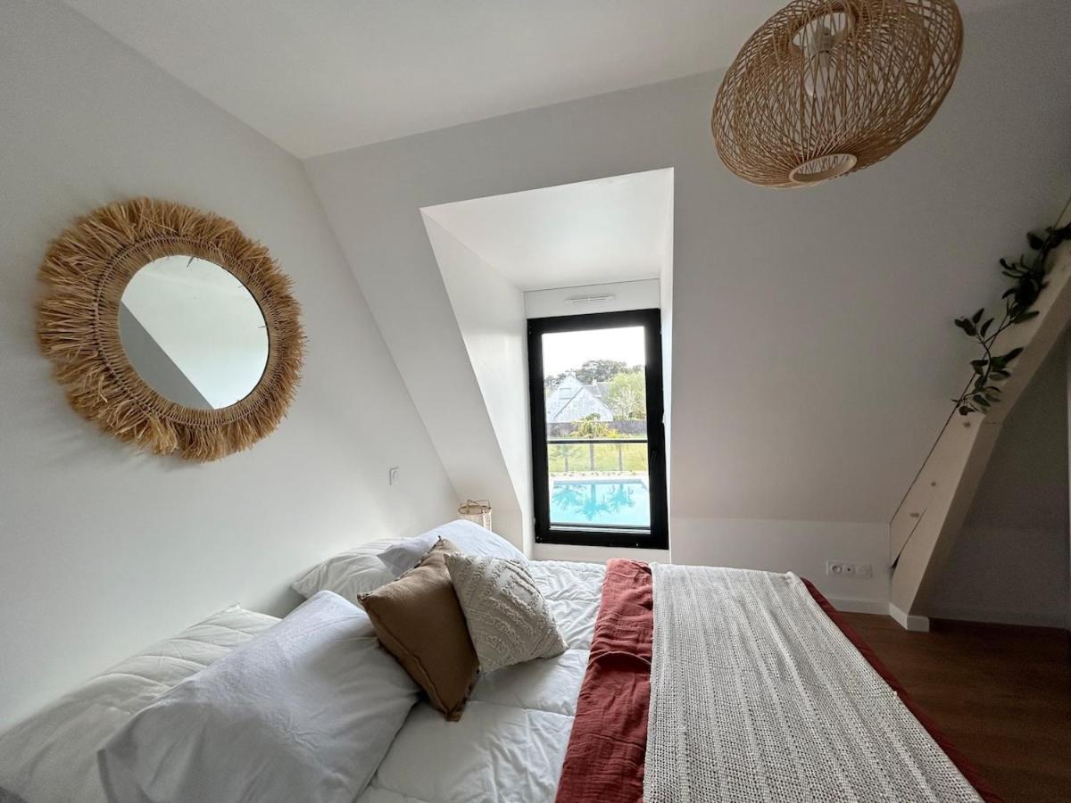 Superbe Villa Tout Confort Avec Piscine Chauffee Er Couverte Et Spa A 2 Pas De La Plage Fouesnant Bagian luar foto