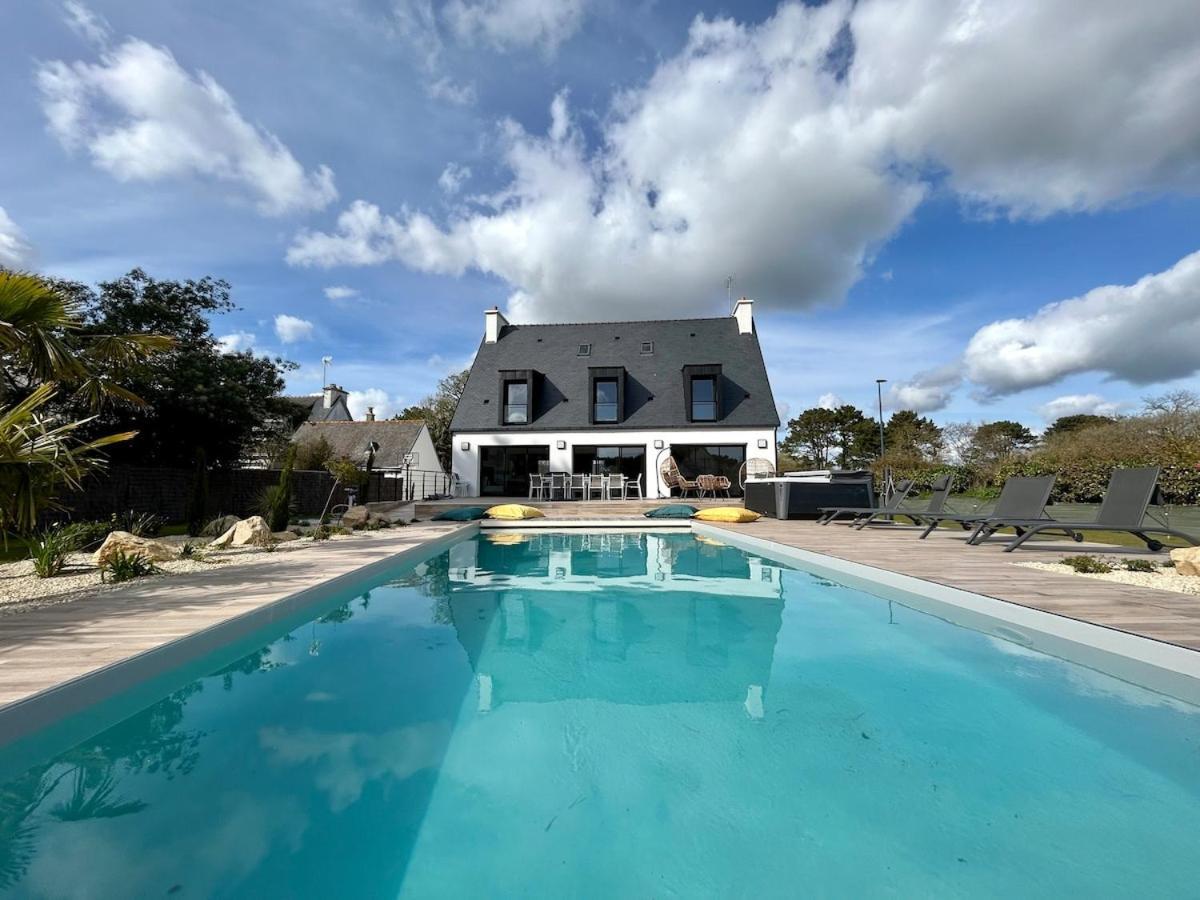Superbe Villa Tout Confort Avec Piscine Chauffee Er Couverte Et Spa A 2 Pas De La Plage Fouesnant Bagian luar foto